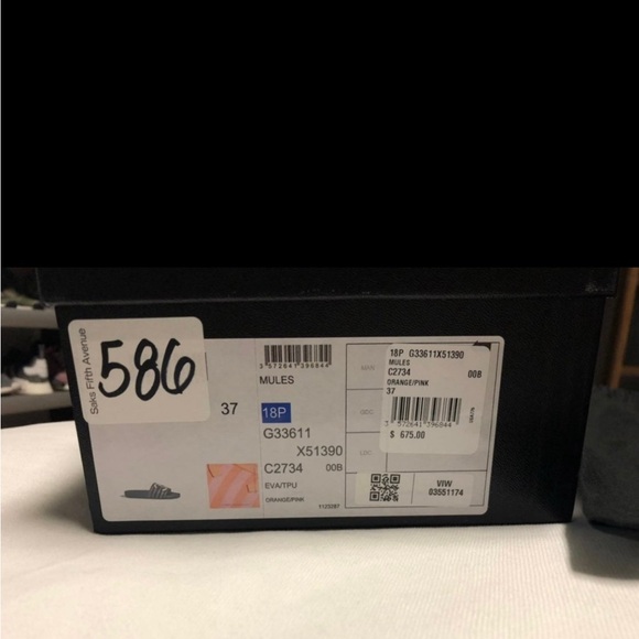 Saks Fifth Avenue Pink and Orange Women's Sandals - Picture 9 of 9